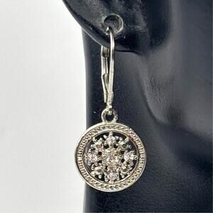 Silver Snowflake Avon Earrings